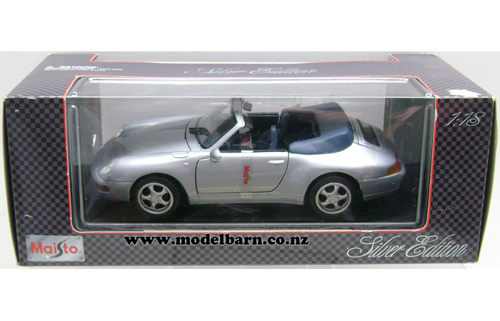 1/18 Porsche 911 Carrera Cabriolet (1994, silver)
