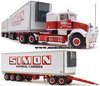 1/64 Kenworth SAR Prime Mover Truck with 3 Refer Road Train Trailers Set "Simon National Carriers"