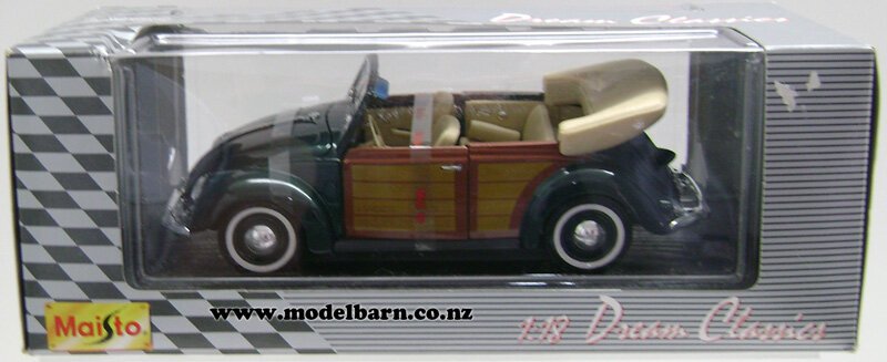 1/18 VW Beetle Convertible (1951, green) - Vehicles-Volkswagen