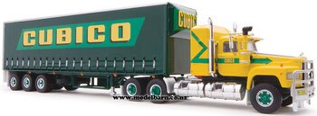 1/64 Mack Value-Liner Prime Mover with Freight Semi Trailer "Cubico"-trucks-and-trailers-Model Barn