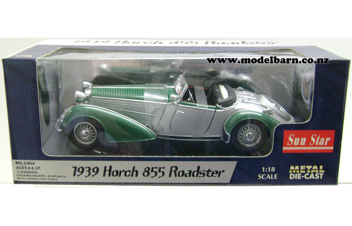1/18 Horch 855 Roadster (1939, green & grey)