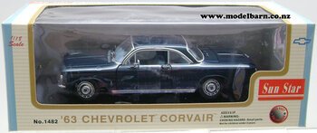 1/18 Chev Corvair (1963, darl metallic blue)-chevrolet-and-gmc-Model Barn