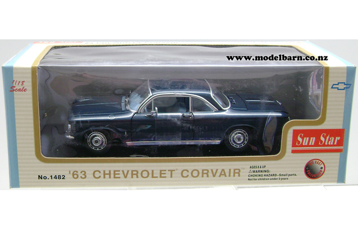 1/18 Chev Corvair (1963, darl metallic blue)