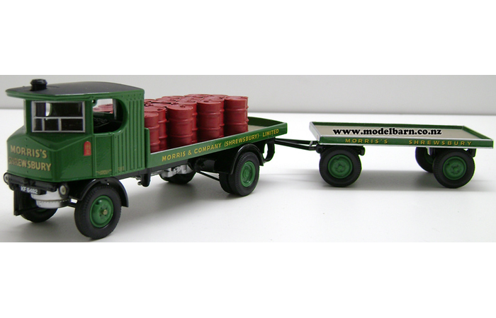 1/50 Sentinel Steam Truck & Trailer with Oil Drums Load "Morris's"