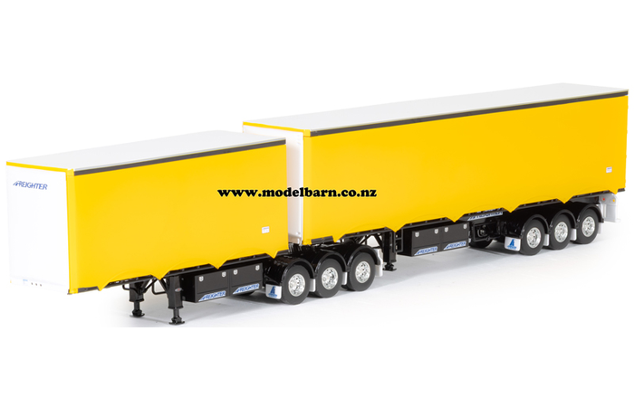 1/50 Freighter Eziliner B-Double Trailer Set (yellow & black)