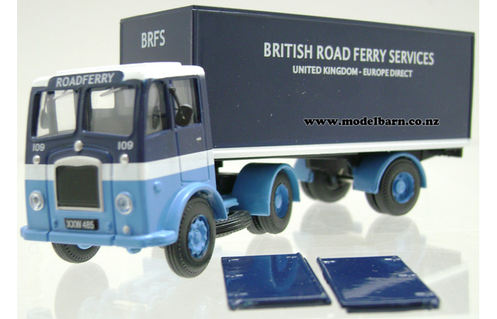 1/87 Bristol HA Prime Mover & Single Axle Box Trailer "British Road Ferry Services"  (damaged)