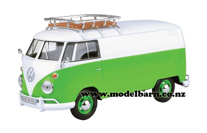 1/24 VW Kombi Delivery Van (green & white)