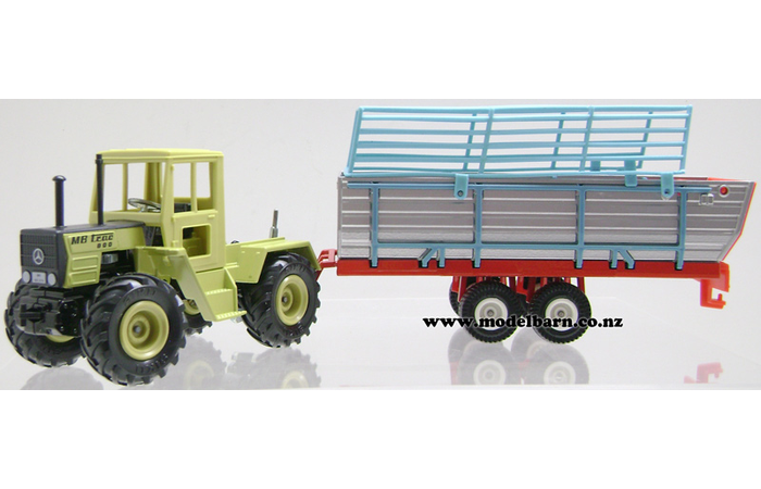1/32 MB-Trac 800 (mustard) with Silage Wagon (grey, blue & red)