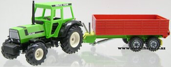 1/32 Deutz-Fahr DX 86 4WD with 2-Axle Tip Trailer (red & green)-deutz-fahr-Model Barn