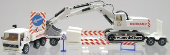 1/55 Volvo FL10 Truck with Trailer & Excavator "Heitkamp"-volvo-Model Barn