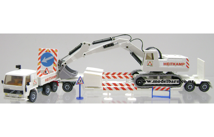 1/55 Volvo FL10 Truck with Trailer & Excavator "Heitkamp"
