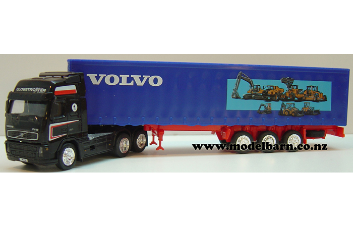 1/87 Volvo FH12-460 with Semi Trailer (black & blue)