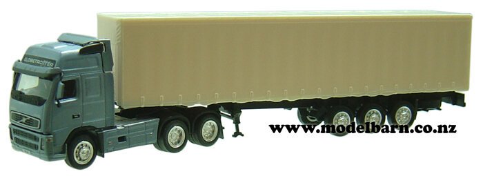 1/87 Volvo FH12-460 (grey) with Semi Trailer (white) - Trucks