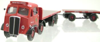 1/76 AEC Mammoth Major 4-Axle Flatdeck Truck & 2-Axle Flatdeck Trailer "British Road Services"-aec-Model Barn