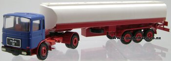1/50 MAN 19.281FS Prime Mover & Semi Tanker Trailer (white, red & blue)-man-Model Barn