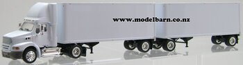 1/53 Sterling Prime Mover & 2 Semi Box Trailers (white, repaired)-other-truck-brands-Model Barn