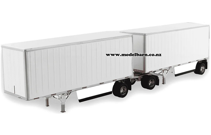 1/50 Wabash Double Box 20' Trailers Set (white)