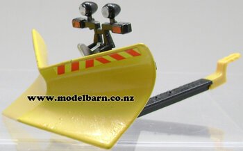 1/32 Snow Plough (yellow & black) Britains-tractor-attachments-Model Barn