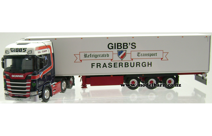 1/50 Scania S Highline Prime Mover & Semi Refer Trailer "Gibbs"