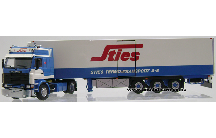 1/50 Scania 143M Prime Mover & Semi Refer Trailer "Sties"
