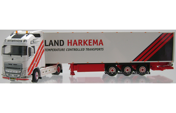 1/50 Volvo FH Globetrotter Prime Mover & Semi Refer Trailer "Land Harkema"