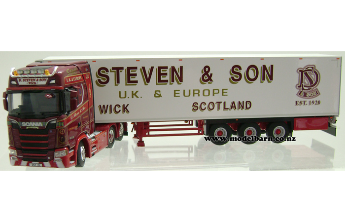 1/50 Scania S580 Prime Mover & Semi Refer Trailer "D Steven & Son"