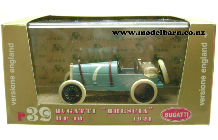 Brumm 1/43 – Bugatti Tipo Brescia HP40 1921, Couleur Noire, Modèle Réduit