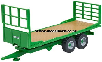 1/32 2-Axle Flat Deck Trailer (green)-farm-equipment-Model Barn