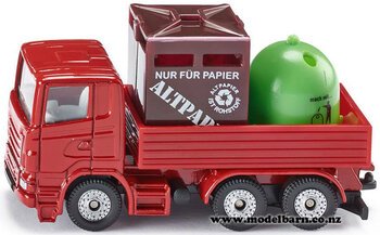 Scania Recycling Truck (red, 78mm)-scania-Model Barn