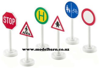 Road Signs Set (6)-parts,-accessories,-buildings-and-games-Model Barn