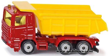 Scania Tip Truck (red & yellow, 84mm)-scania-Model Barn