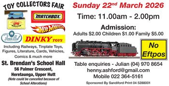 Upper Hutt Toy Collectors Fair March 22 2026-upcoming-events-Model Barn