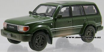 1/64 Toyota Land Cruiser LC80 (1994, dark green, muddy)-toyota-Model Barn