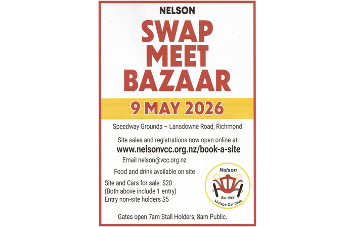 Nelson Swap Meet Bazaar May 9 2026