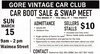 Gore Car Boot Sale & Swap Meet March 15 2026