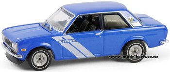1/64 Datsun 510 (1972, blue & white)-vehicles-Model Barn