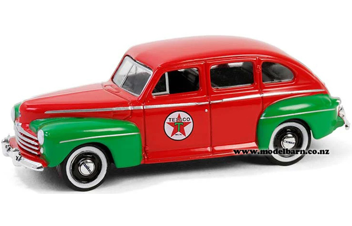 1/64 Ford Fordor Super Deluxe Sedan (1948, red & green) "Texaco"