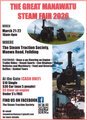 The Great Manawatu Steam Fair March 21 & 22  2026