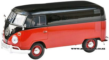 1/24 Volkswagen T1 Kombi Delivery Van (red & black)-volkswagen-Model Barn