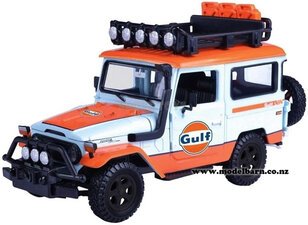 1/24 Toyota FJ40 Land Cruiser (blue & orange) "Gulf"-vehicles-Model Barn