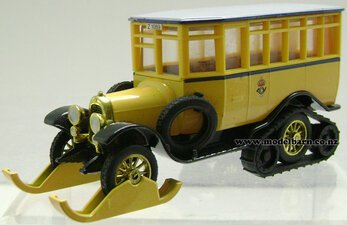1/49 Scania Vabis Half Track Post Bus (1923, yellow & black) -buses,-coaches-and-trams-Model Barn