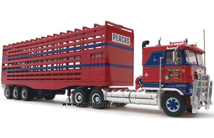 1/64 Kenworth COE with Semi Livestock Trailer "Peachs Transport"