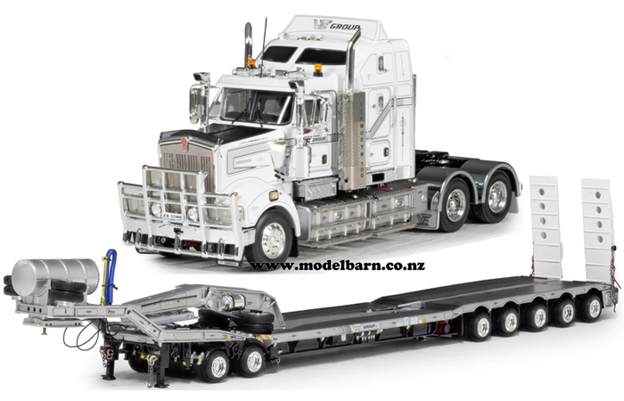 1/50 Kenworth T909 with Drake 2x8 Dolly & 5x8 Low Loader Trailer "VE Group"