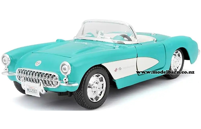 1/24 Chev Corvette (1957, turquoise & white)