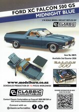 Classic Carlectables Ford XC Ute (Midnight Blue) A4 Shop Poster-model-catalogues-Model Barn