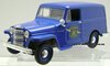 1/25 Jeep Panel Van Coin Bank (1953, blue) "Michigan State Police"
