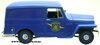1/25 Jeep Panel Van Coin Bank (1953, blue) "Michigan State Police"