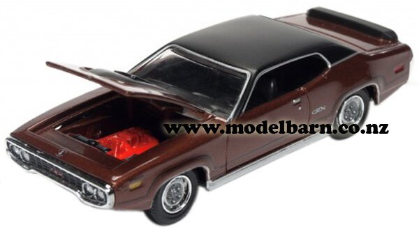 1/64 Plymouth GTX (1971, brown & black) - Vehicles-Plymouth