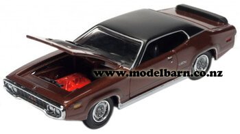 1/64 Plymouth GTX (1971, brown & black)-plymouth-Model Barn