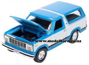 1/64 Ford Bronco (1980, blue & white)-ford-Model Barn